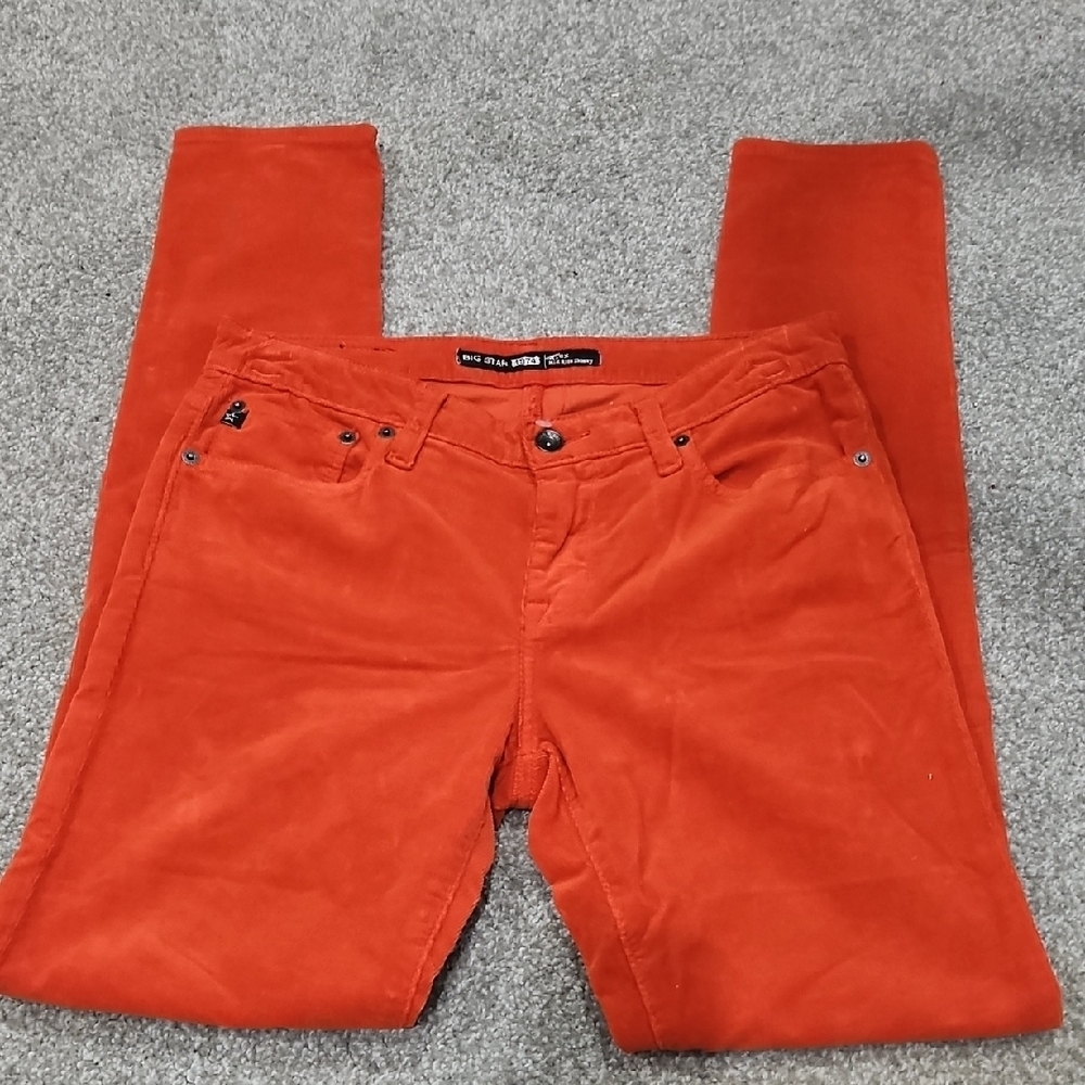 Big Star Women's Vibrant Orange Straight Leg Jeans